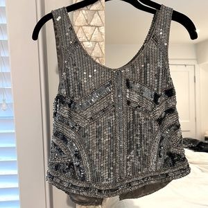 Parker size XS cropped sequin top